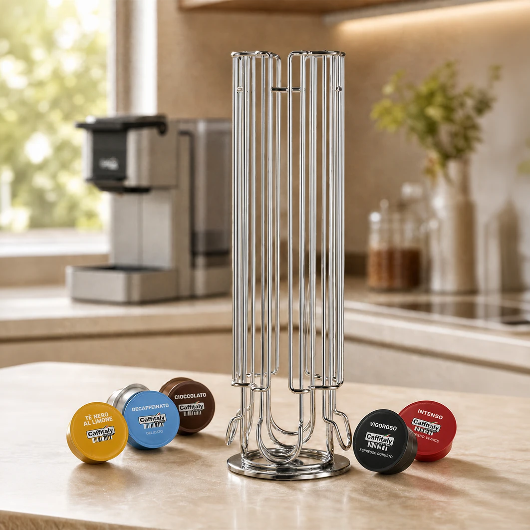 Porte capsules CAFFITALY vertical - INOX