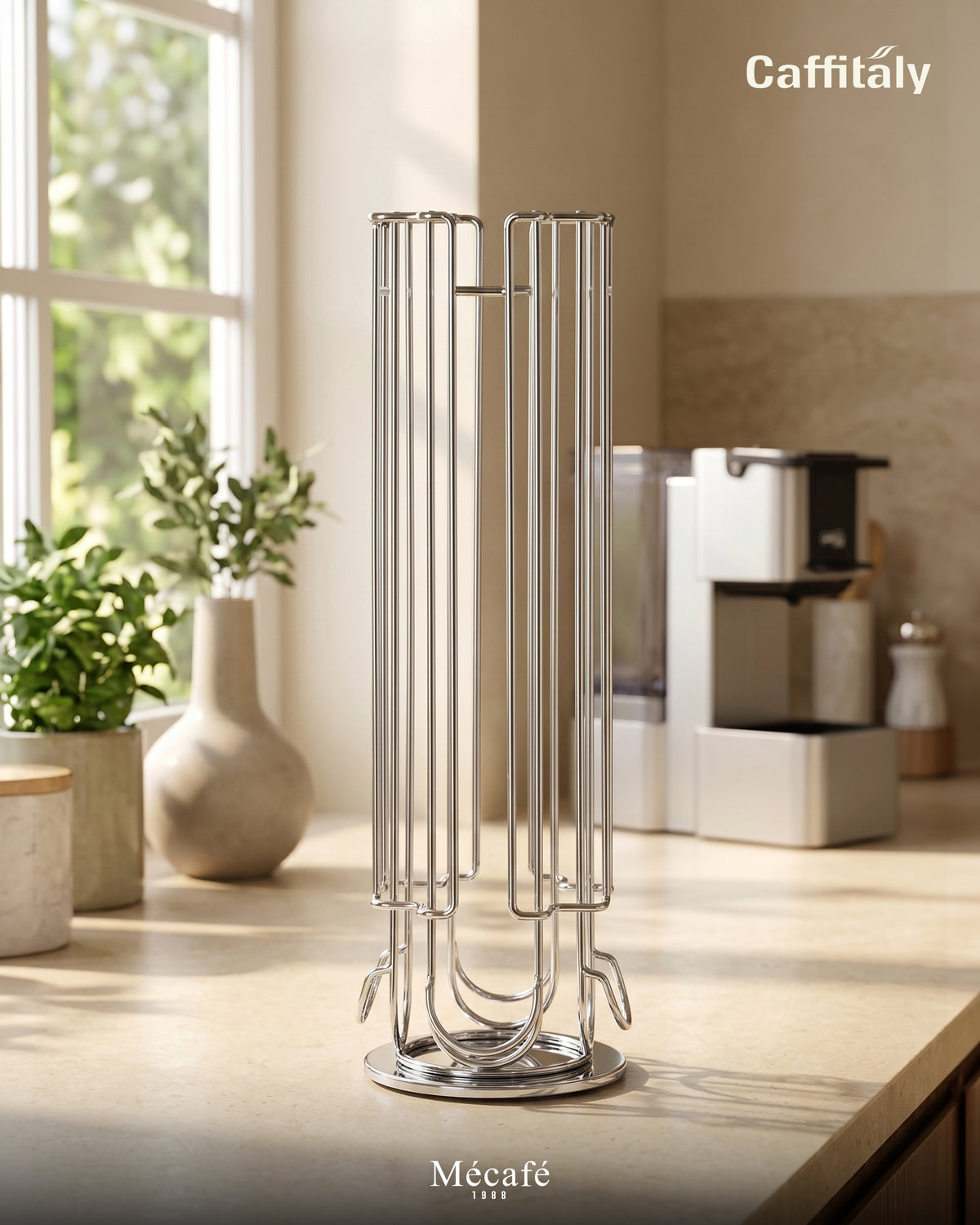 Porte capsules CAFFITALY vertical - INOX