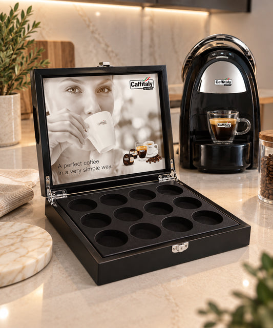 Porte-Capsules Caffitaly – Boîte en Bois