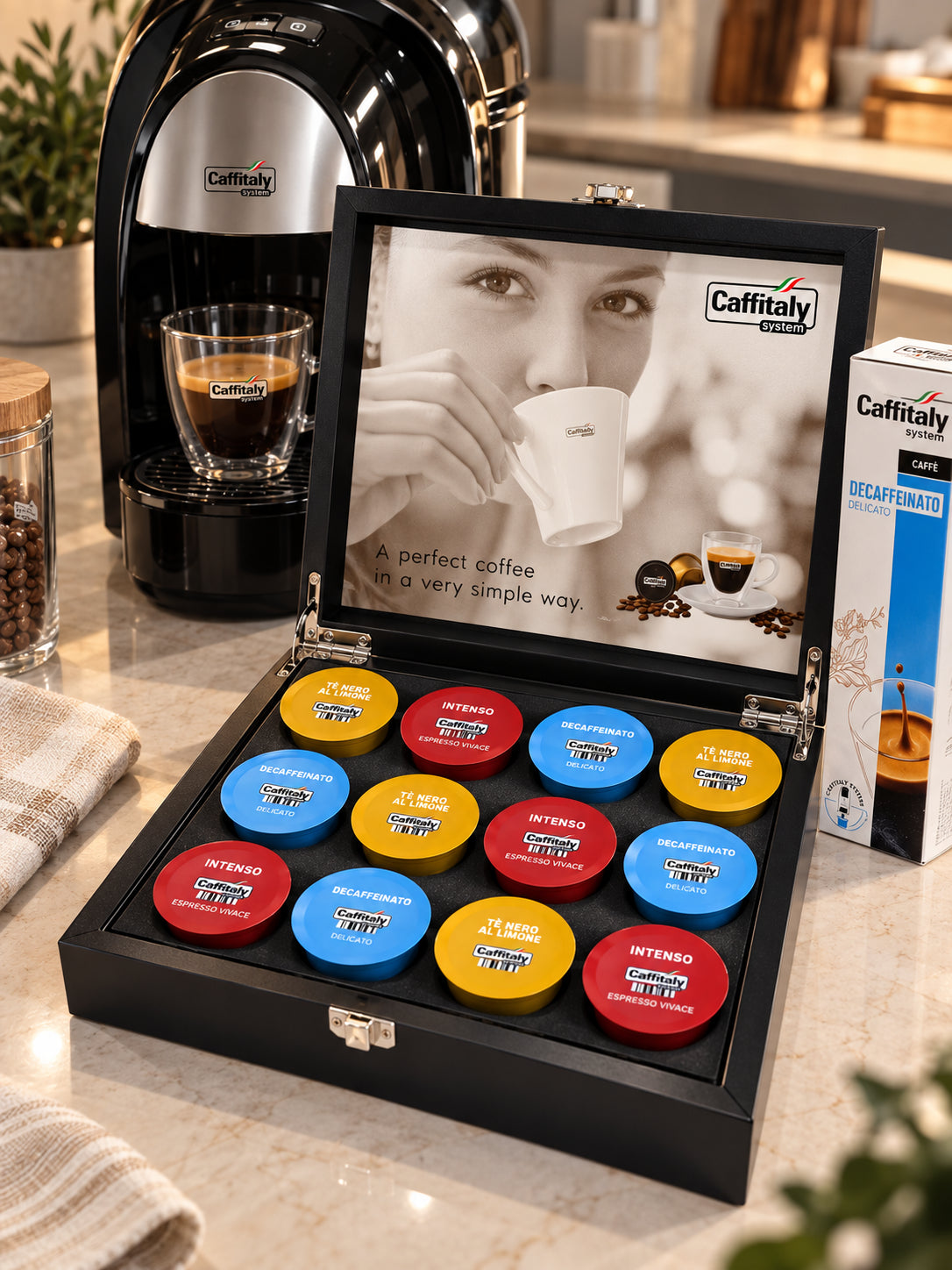 Porte-Capsules Caffitaly – Boîte en Bois
