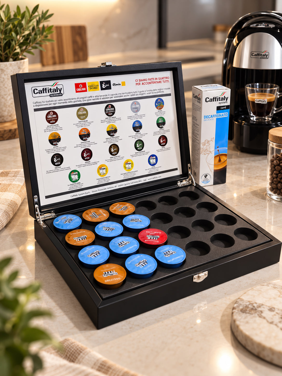 Porte-Capsules Caffitaly – Boîte en Bois